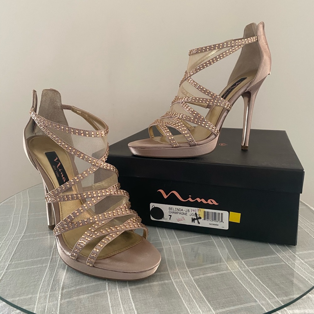 Rose Gold Nina Heel 🌸